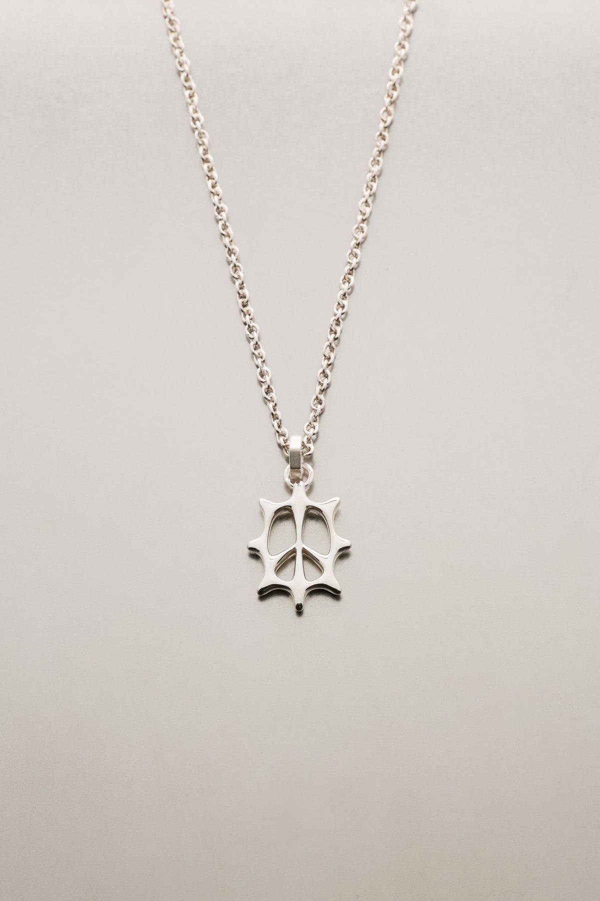PEACE PENDANT pendant in Sterling silver with Black sapphire