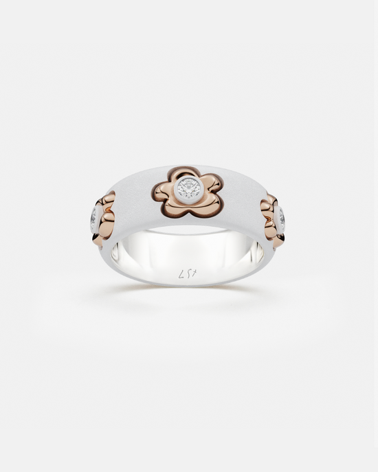 Louis Vuitton Colour Blossom Mini Sun Ring, Pink Gold, White